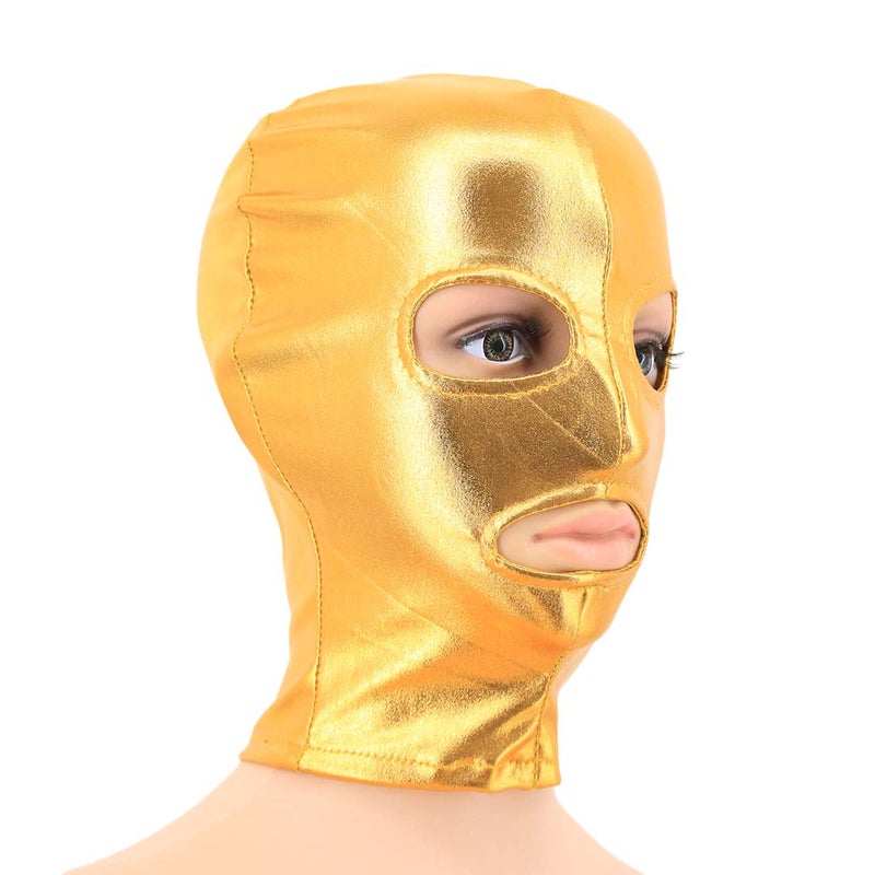 Vimoisa Metallic Cycling Face Neck Mask Hat Ultra Balaclava Hood(Gold) - Image 2